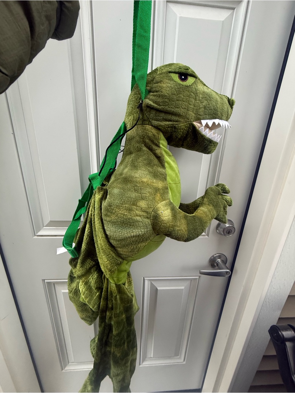 Plush Dinosaur Ride on Costume - Green Size 4Y-5Y